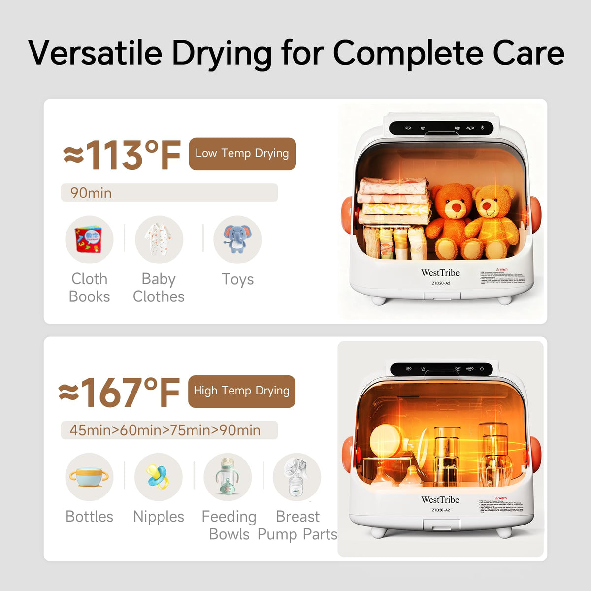 Baby Bottle Dryer – 20L, cpap Cleaning Machine.Hot Air Drying. Suitable for toothbrushes, Keys, and Everyday Household Items.