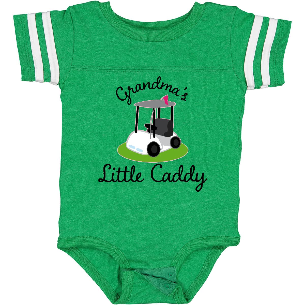 inktastic Grandma's Little Caddy Golf Baby Bodysuit 6 Months Football Green and White 22b10