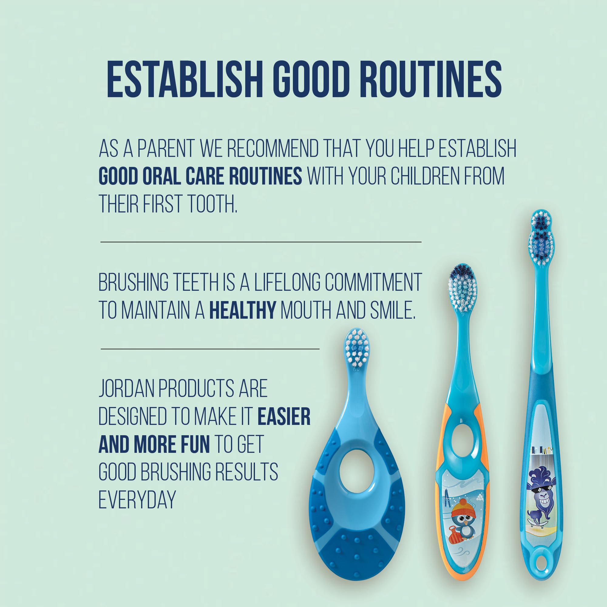 Jordan* ® | Step 1 Baby Toothbrush | 0-2 Years, Soft Bristles, BPA Free | Pink & Purple | 4 Pack | Manual