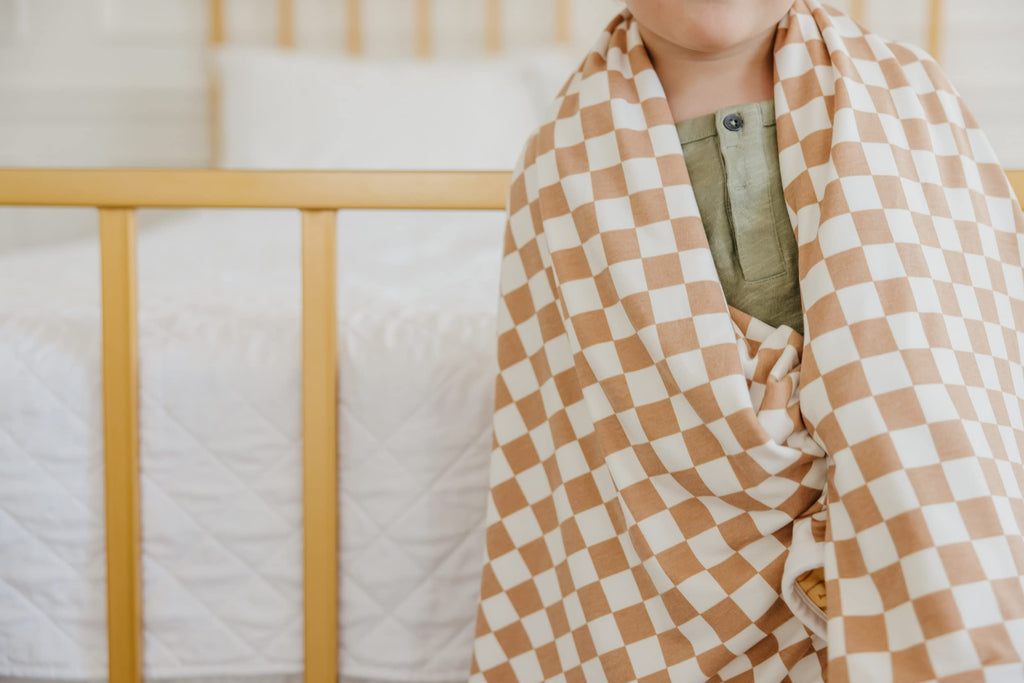 Copper Pearl 3-Layer Baby Blanket: Soft Baby Quilts for Boys and Girls | Breathable, Cozy, Toddler Blanket | Baby Quilt for Newborns | 46x46 Premium Polyester/Rayon | Vance