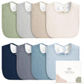 MairMore Muslin Baby Bibs, Drool Bibs for Boys and Girls, 8-Pack