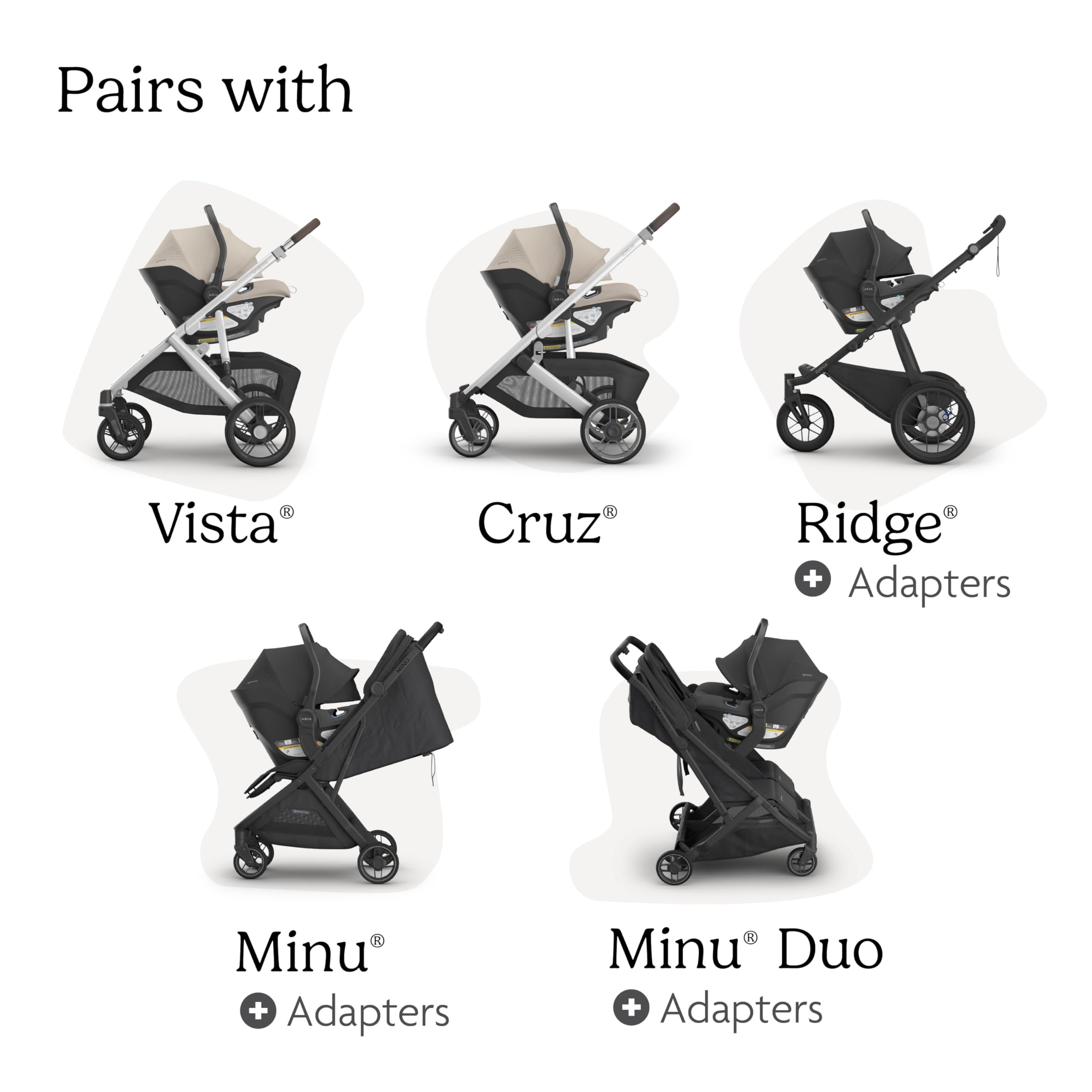 UPPAbaby Aria V2 Lightweight Infant Car Seat - Load Leg + Anti-Rebound Panel - Infant Insert + All-Weather FootCover Included - Direct Stroller Attachment - Declan (Oat Mélange)
