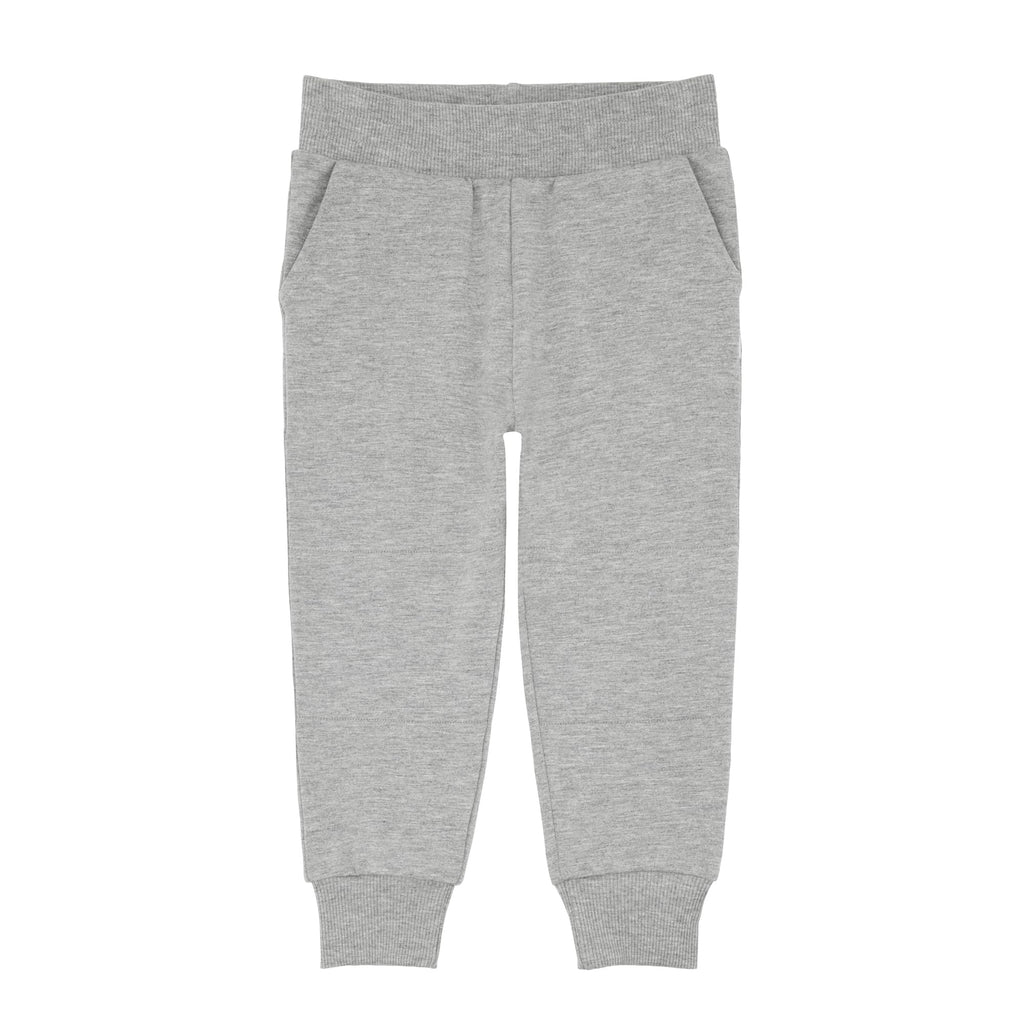 Little Sleepies Joggers for Boys & Girls, Soft Toddler Sweatpants, Baby Boys Pants, Elastic Waistband (Size 6-12M, Heather Gray)