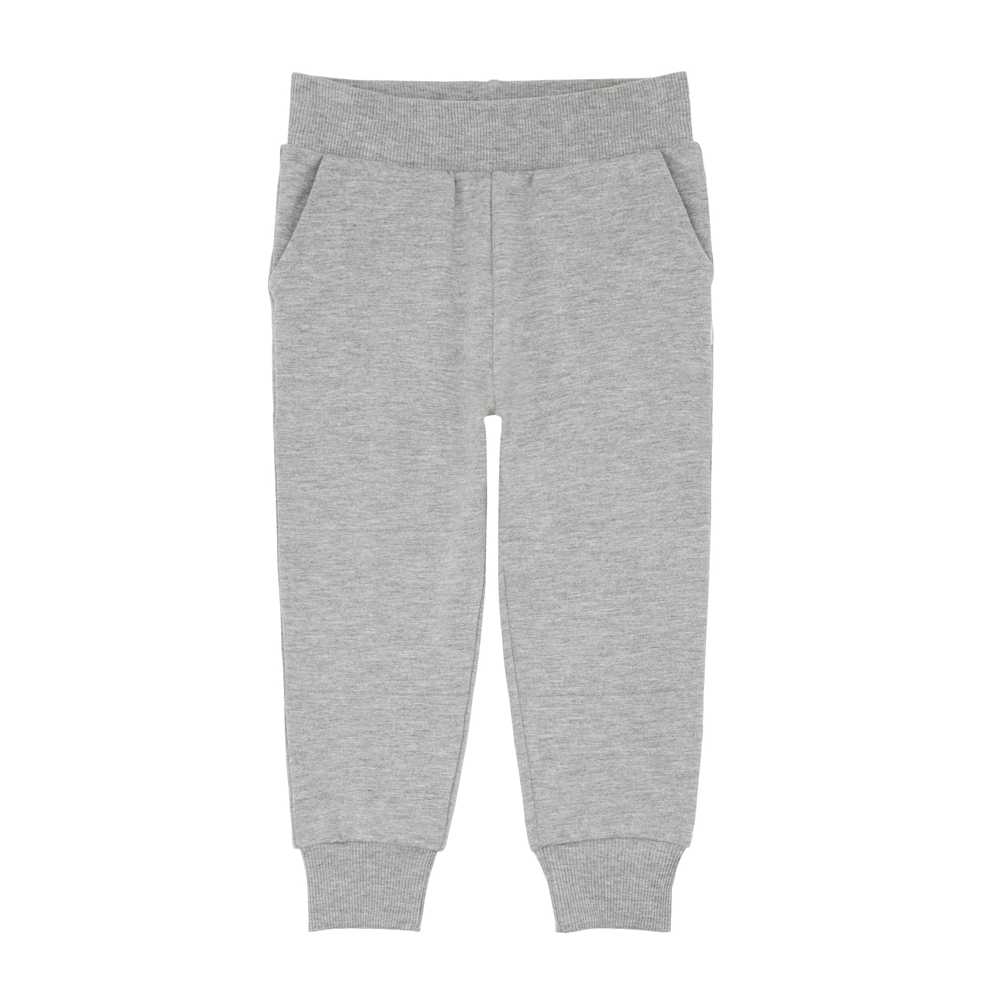 Little Sleepies Joggers for Boys & Girls, Soft Toddler Sweatpants, Baby Boys Pants, Elastic Waistband (Size 6-12M, Heather Gray)