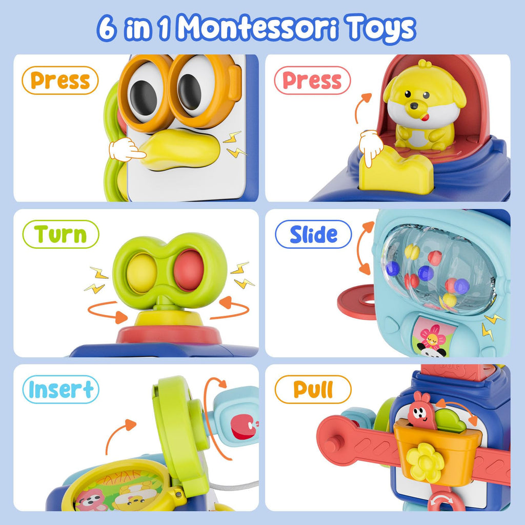 OSIMILY Toys for 1 Year Old Boy, Busy Cube Montessori Toys for 1+ Year Old,Sensory Toys for Toddlers 1-3,Fine Motor Skills Educational Toys,Birthday Gift for Baby Aged 6, 9, 10, 12, 18 Months