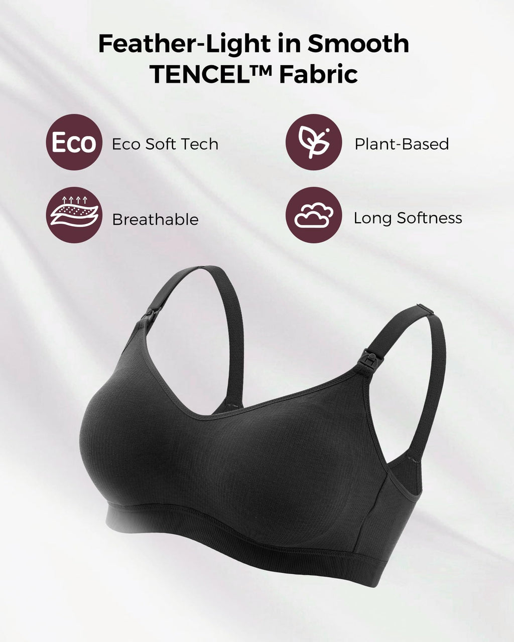 Momcozy Hands-Free Pumping Bra, Breathable Tencel™ Fabric Breast Pump Bra
