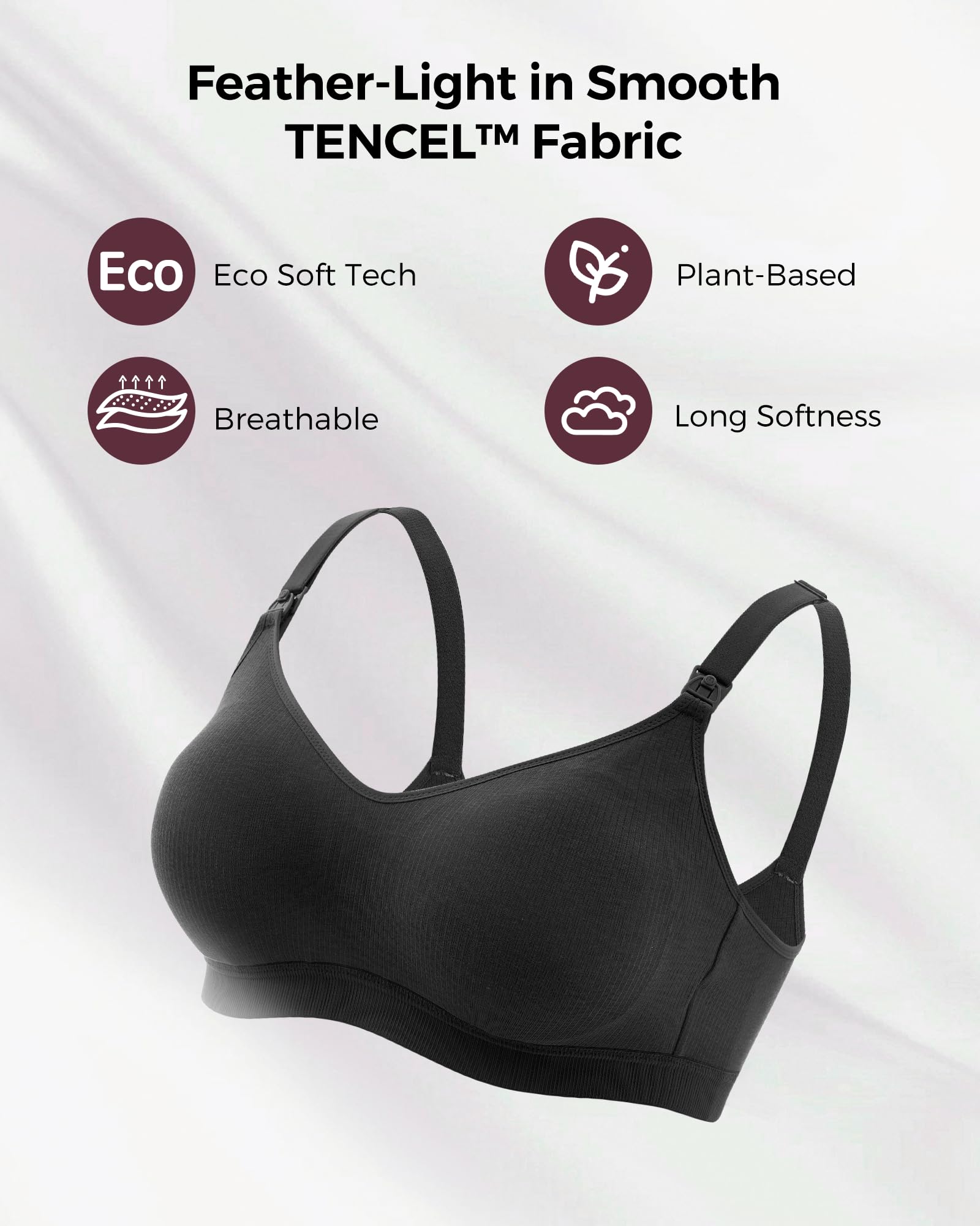 Momcozy Hands-Free Pumping Bra, Breathable Tencel™ Fabric Breast Pump Bra
