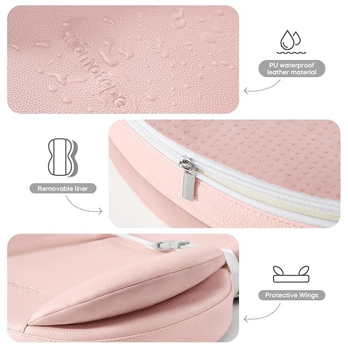 Mamatepe Leather Baby Changing Pad with Waterproof & Wipe-Clean for Dresser and Table, Lightweight and Portable - Memory Foam Cushion for Comfort, 28X16 Pink