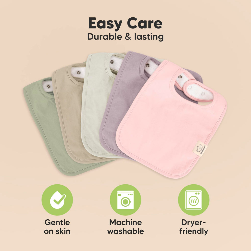 KeaBabies 8-Pack Organic Baby Bibs for Boys, Girls Drool Bibs (Embrace)
