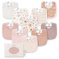 Konssy 10-Pack Muslin Baby Bibs for Drooling and Teething