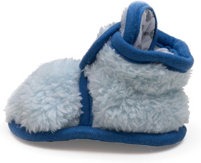 Warm Baby Booties Cozy Baby Slippers Stay on with Non Slid Sole with grippers for Newborns and Infants