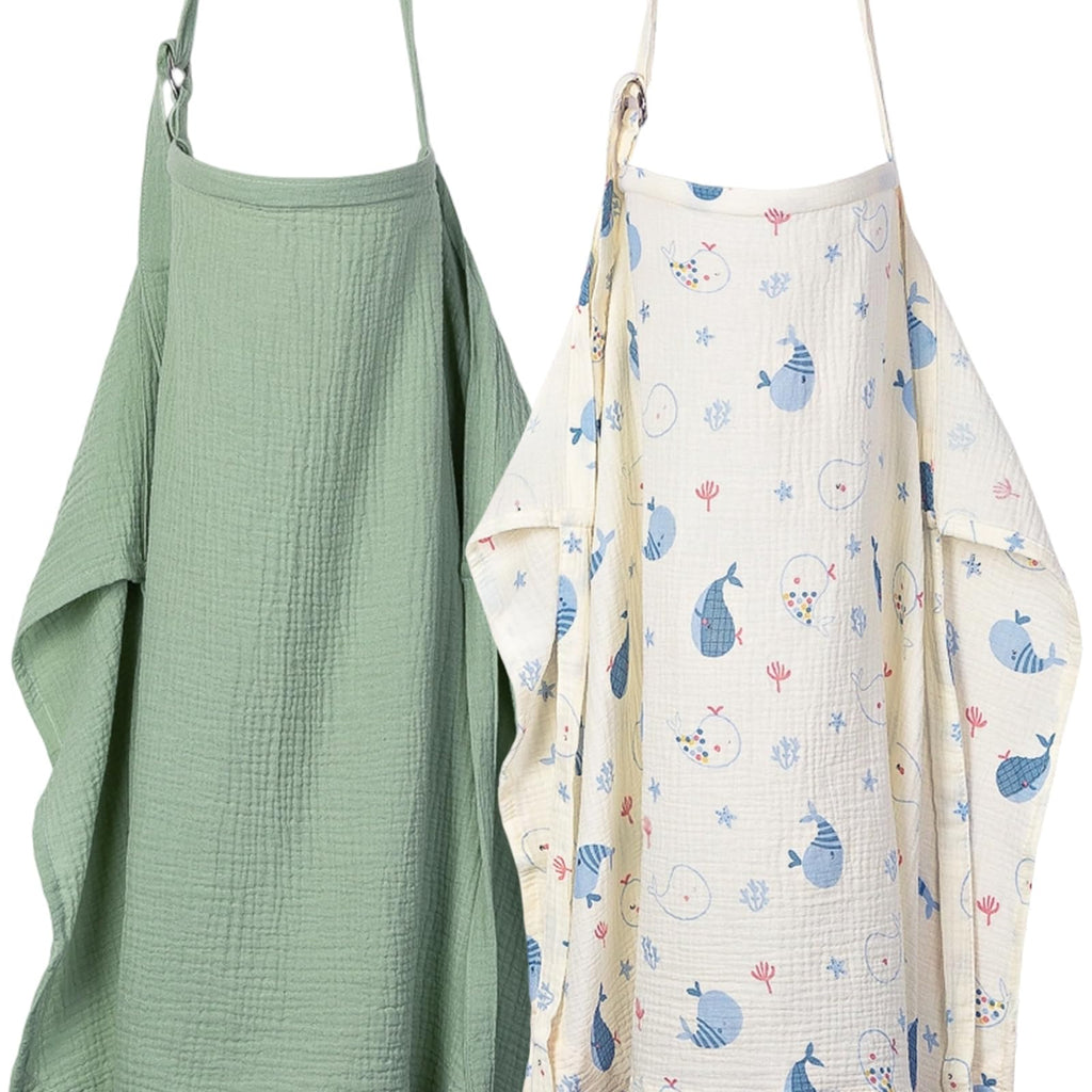 ANYEDDE 2-Pack Nursing Cover for Breastfeeding, Muslin Breastfeeding Covers