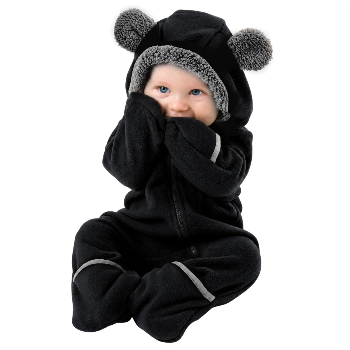 Cuddle Club Fleece Baby Bunting Bodysuit Hoodie, Newborn - 5T