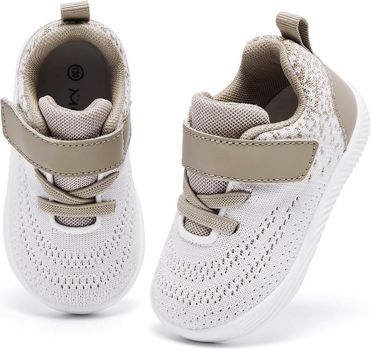MORENDL Toddler Sneakers Baby Boys & Girls Barefoot Shoes Lightweight Breathable Walking Running Tennis Athletic Sport Shoes