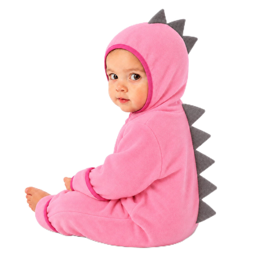 Cuddle Club Dinosaur Fleece Baby Bunting Bodysuit Hoodie, Newborn - 5T