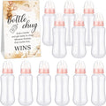 TrelaCo Cool Baby Shower Games Sets 12 Pcs Feeding Bottles with 1 Bottle Chug Sign for Gender Reveal Baby Shower Party Favors Decoration Games(Bear,Brown)
