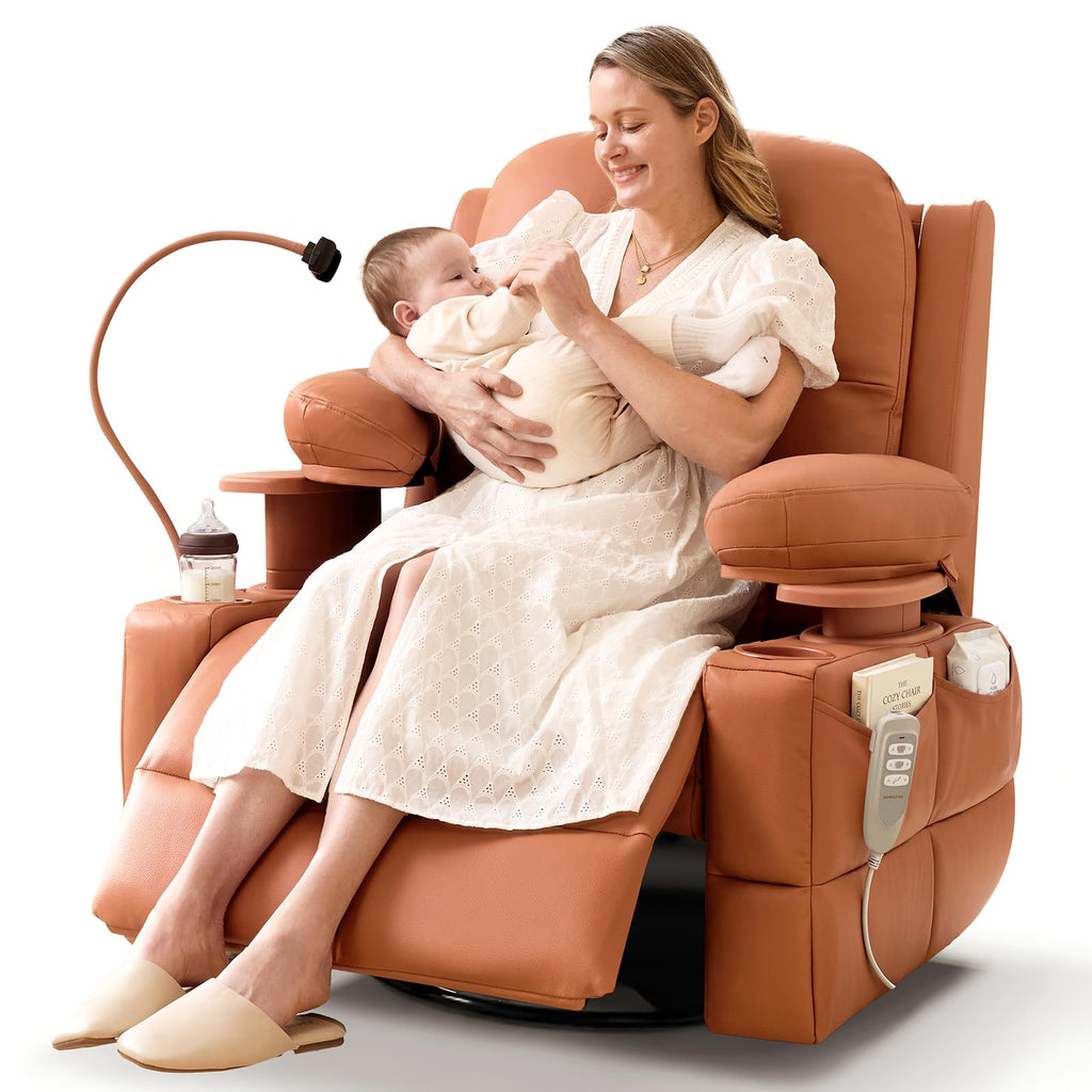 MAMAZING Lullapod Power Nursery Rocking Chair with HugAssist Armrest