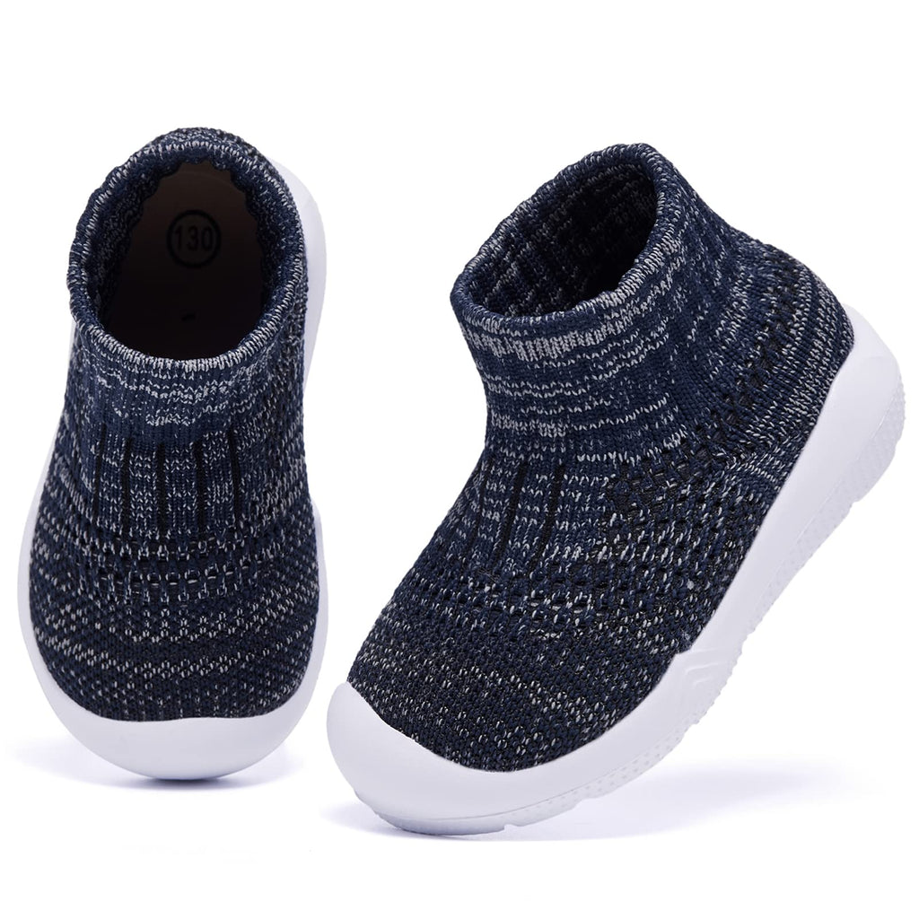 MORENDL Toddler Sock Shoes Baby Walking Shoes Infant Slippers Boys & Girls Non-Slip Sneakers Multi Blue
