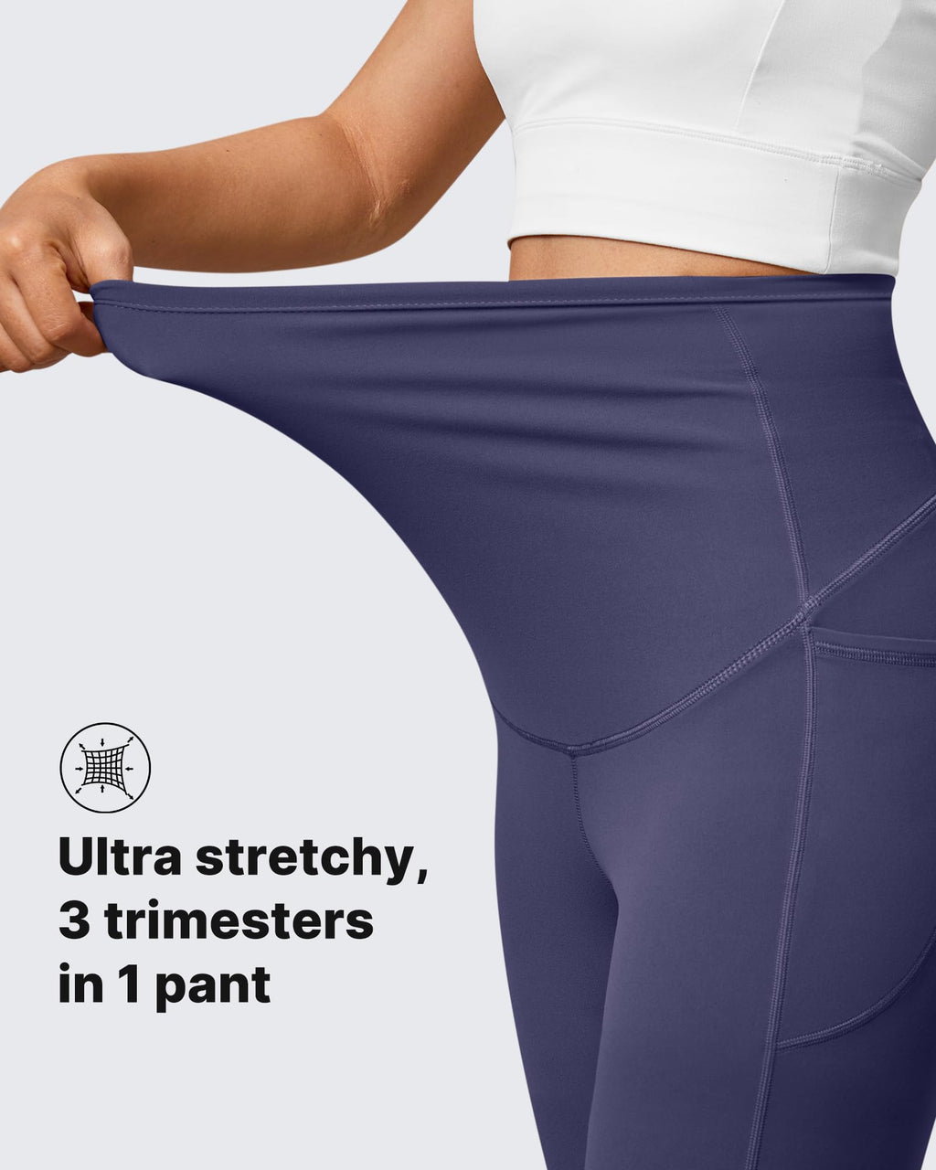 G4Free Maternity Yoga Pants Pregnancy Clothes Work,Royal Blue,XXL,Petite