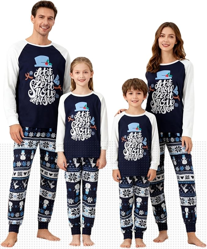 Awoscut Family Christmas Pajamas Matching Pajamas for Family, Xmas PJs Sets Holiday Sleepwear