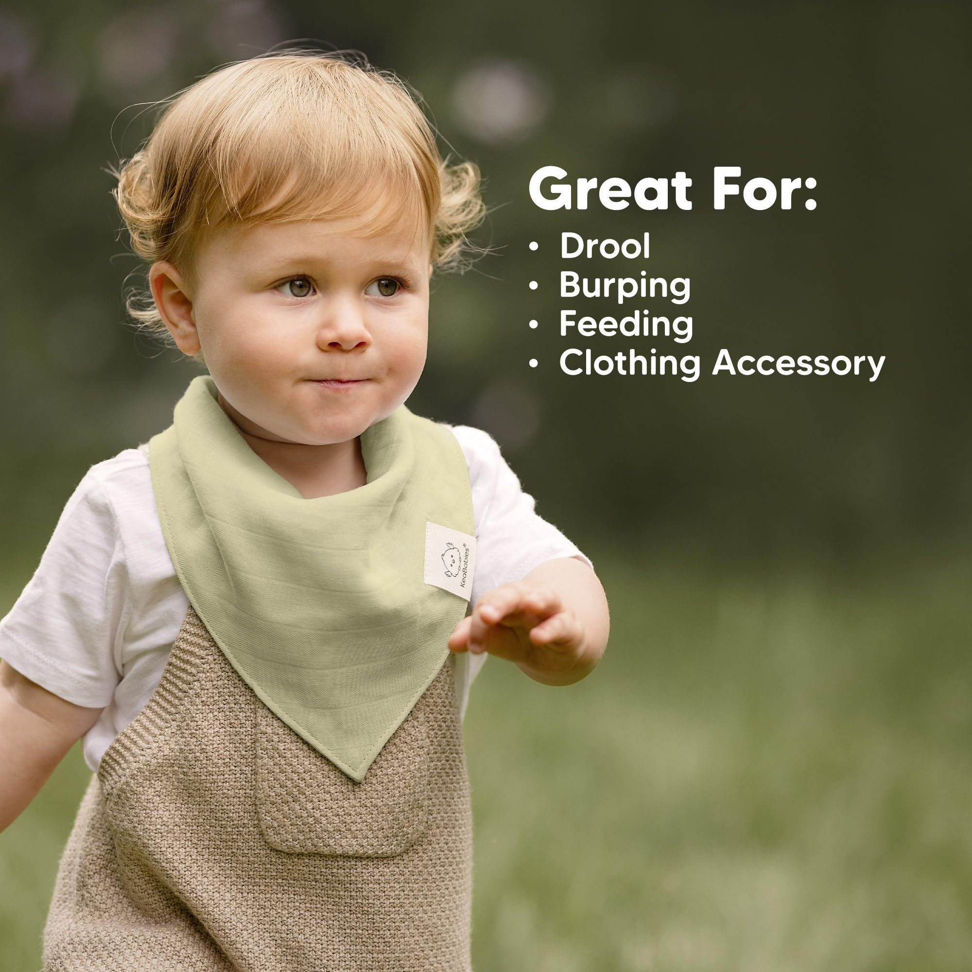8-Pack Muslin Baby Bibs for Drooling, Teething Bandana Bibs 0-36M (Sahara)