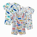 Minicoco 3-Pack 100% Cotton Baby Boy Rompers,0-24Months Short Sleeve Toddler Romper,Breathable Spring/Summer Clothes