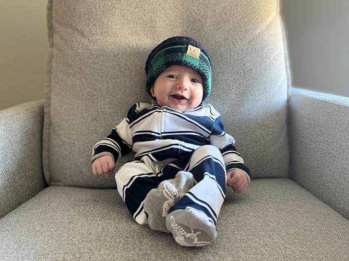 Funky Junque Baby Winter Hat – Cute Newborn Hats, Cozy Warm Infant Beanie, Soft Knit Stocking Stuffer for Babies 0–12 Months