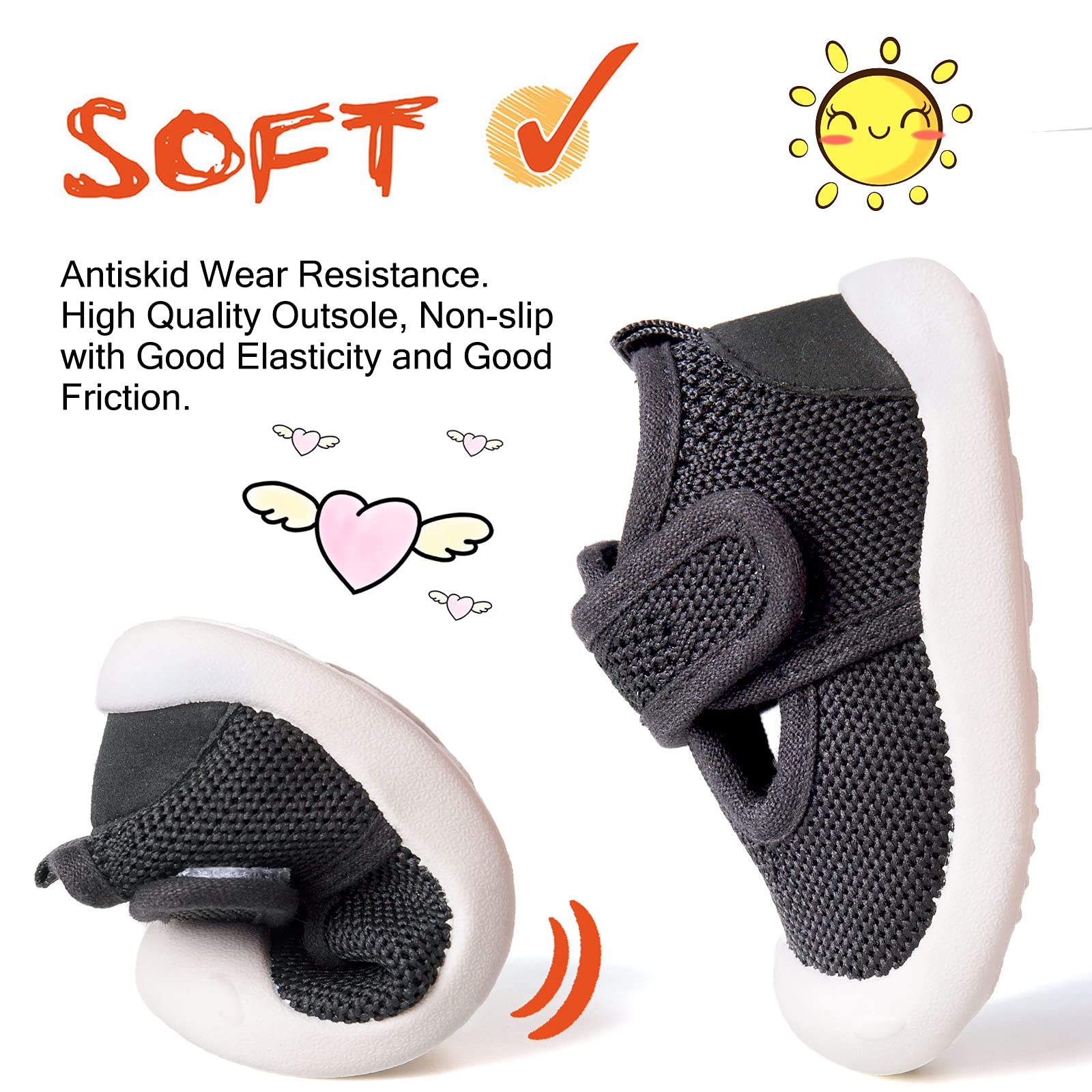 Charrost Baby Sandals Toddler Wide Toe First Walker Shoes