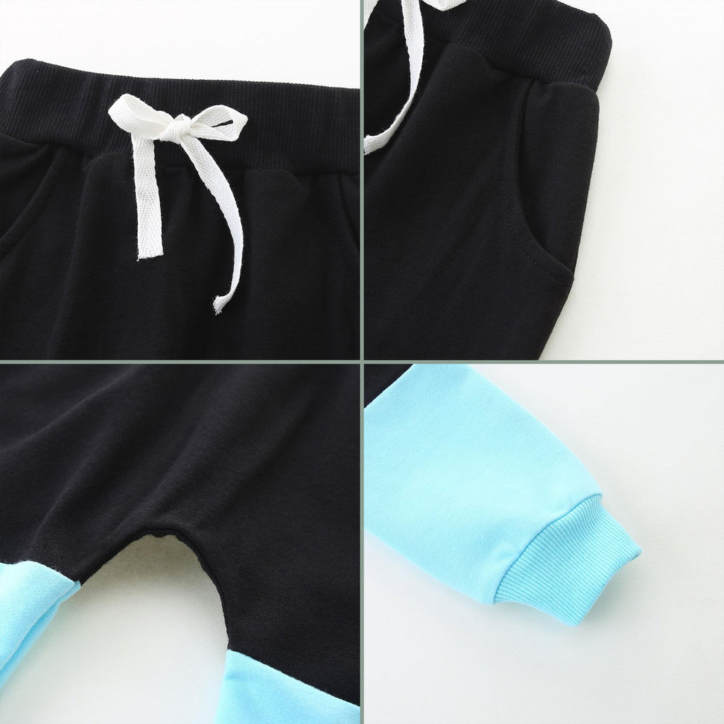 Babymine Toddler Boy Clothes Long Sleeve Hoodies Top With Elastic Waistband Pants Fall Winter