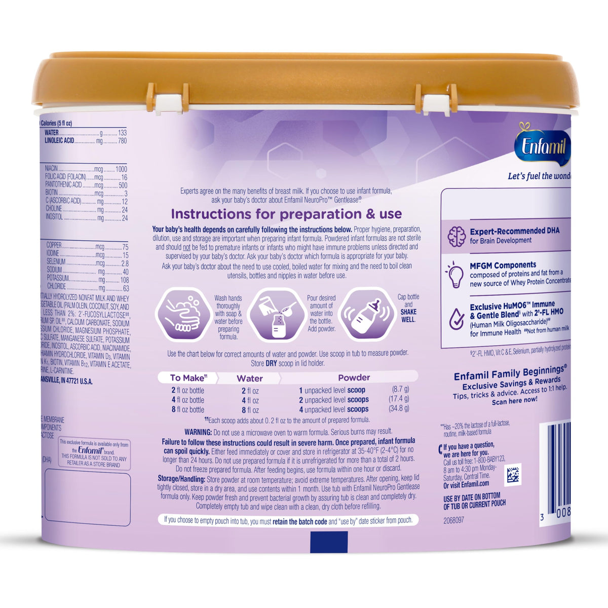 Enfamil NeuroPro Gentlease Baby Formula for Easing Fussiness, 19.5 Oz