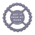 Bella Tunno Happy Teether - Soft & Easy Grip Teething Ring Perfect for Babies and Teething Toys to Help Soothe Gums, Non-Toxic, BPA Free Silicone Teether, Got Mad Love for My Mama