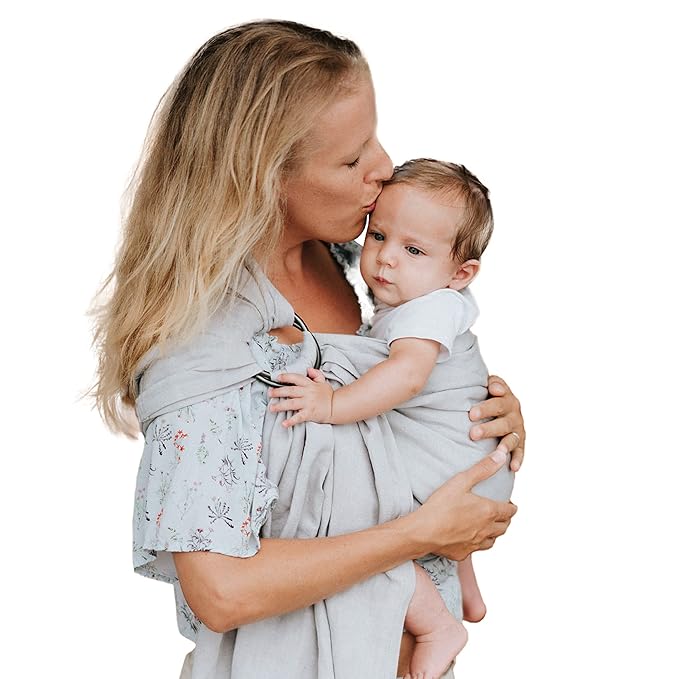 Nalakai Ring Sling Baby Carrier, Soft Linen Baby Sling, Baby Wrap, Comfort, Style, and Giving Back - Carry Your Little One with Love
