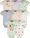 Gerber unisex-baby 8-pack Short Sleeve Onesies Bodysuits