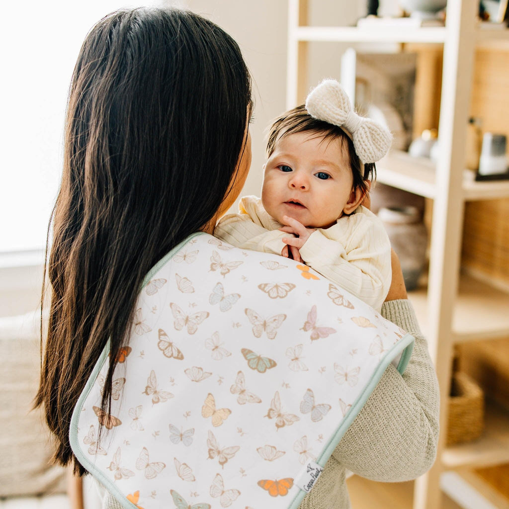 Copper Pearl Premium Baby Burp Cloths - 3-Pack Large Cotton Burp Cloths, Extra Soft Spit Up Rags with 3 Absorbent Layers, Perfect for Baby Boy and Baby Girl Gifts