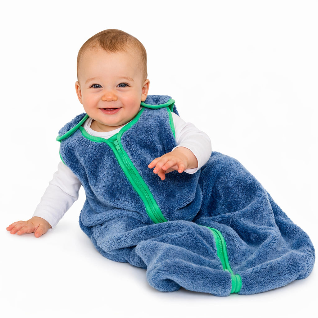 Baby Deedee Sleep Nest Teddy - Sherpa Sleep Sack 2.5 TOG 6-18M Fuzzy Dino