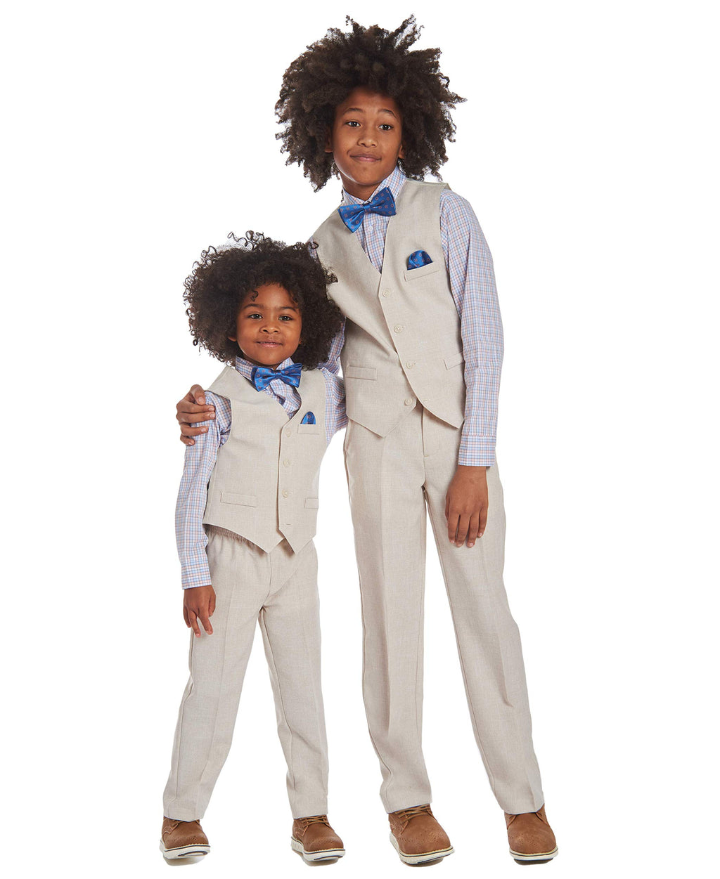 Nautica Boys' 4-Piece Vest Set with Dress Shirt, Bow Tie, Vest, and Pants, Silver Birch, 4