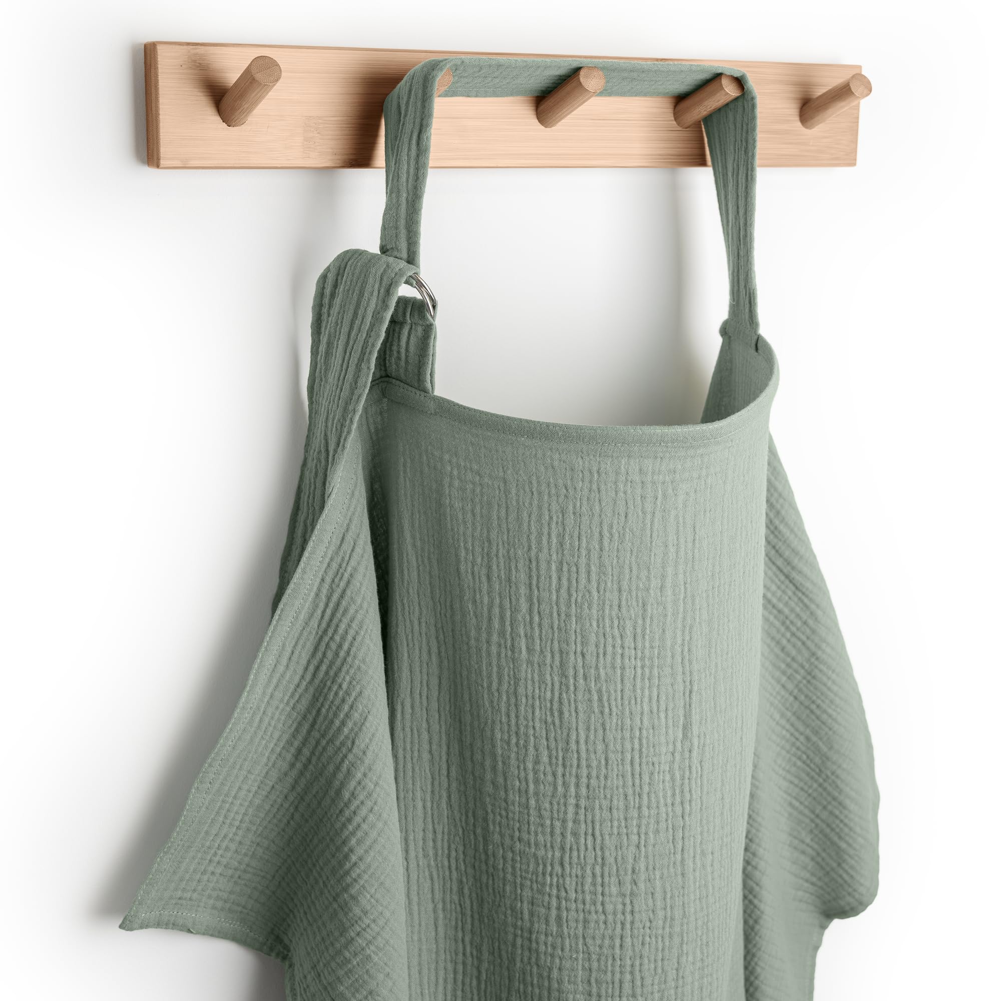 Comfy Cubs Muslin Nursing Cover, Pack of 1, 100% Muslin Breastfeeding Cover - Soft & Breathable Baby Nursing Scarf with Adjustable Neck Strap - Portable, Lightweight & Privacy Coverage - Fern