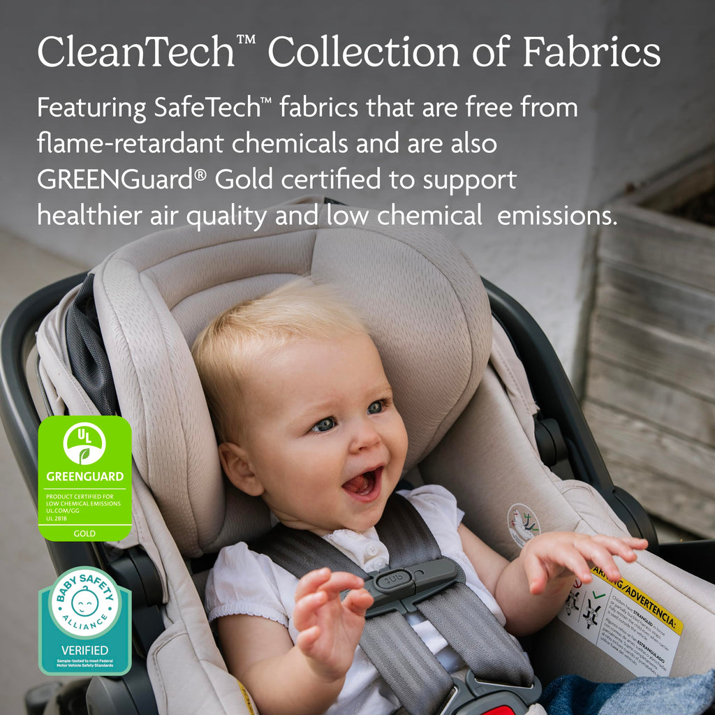 UPPAbaby Mesa V3 Infant Car Seat - Easy Installation + SmartSecure Technology - Attaches to Stroller | Base + Infant Insert Included - Callum (Stone Blue)