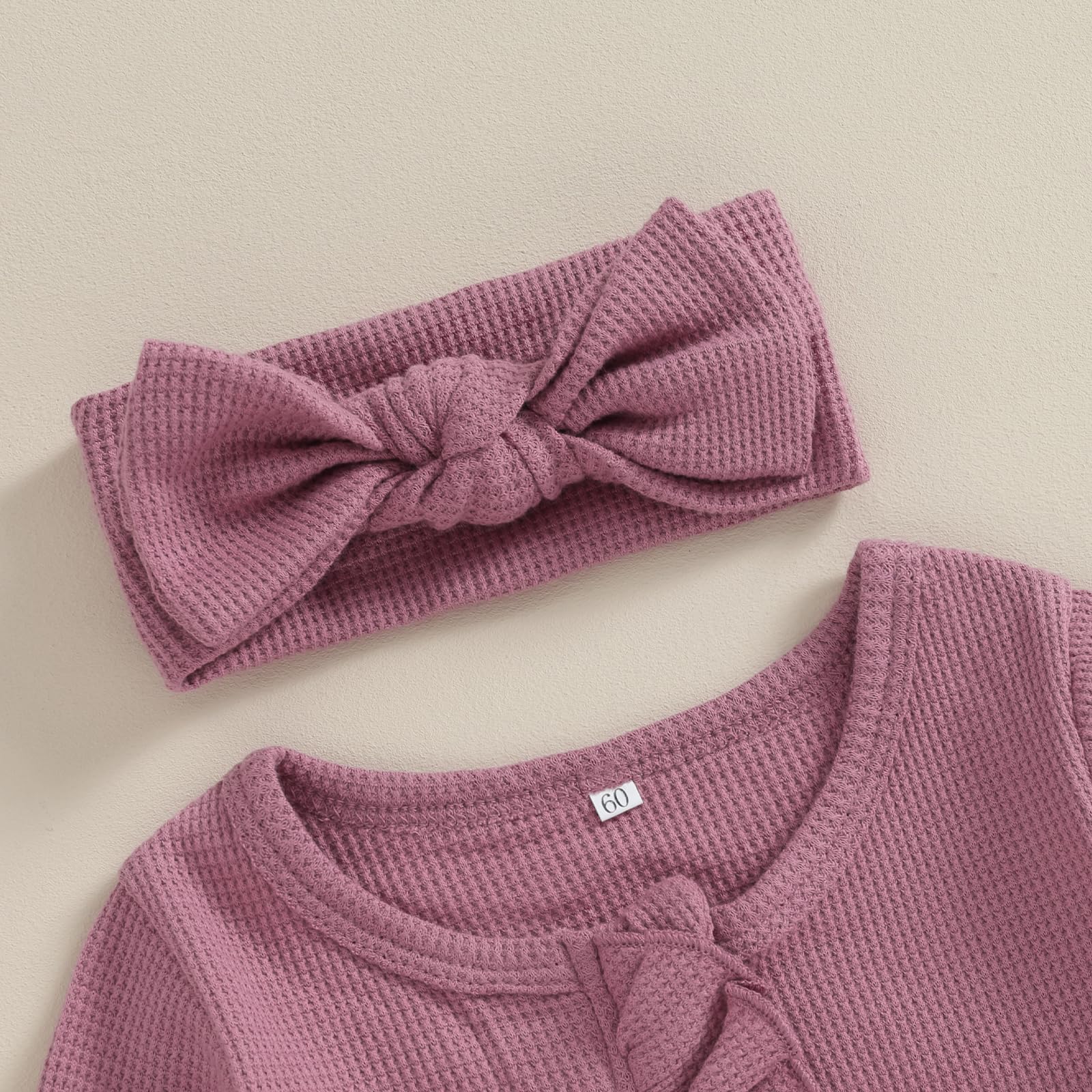 CIYCUIT Baby Girls Clothes Newborn Long Sleeve Zip Up Onesie Romper with Headband Fall Winter Outfits Purple 6-12 Months