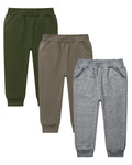 GFQLONG Toddler Boys Pants 100% Cotton Joggers Sweatpants with Pockets 3-4T