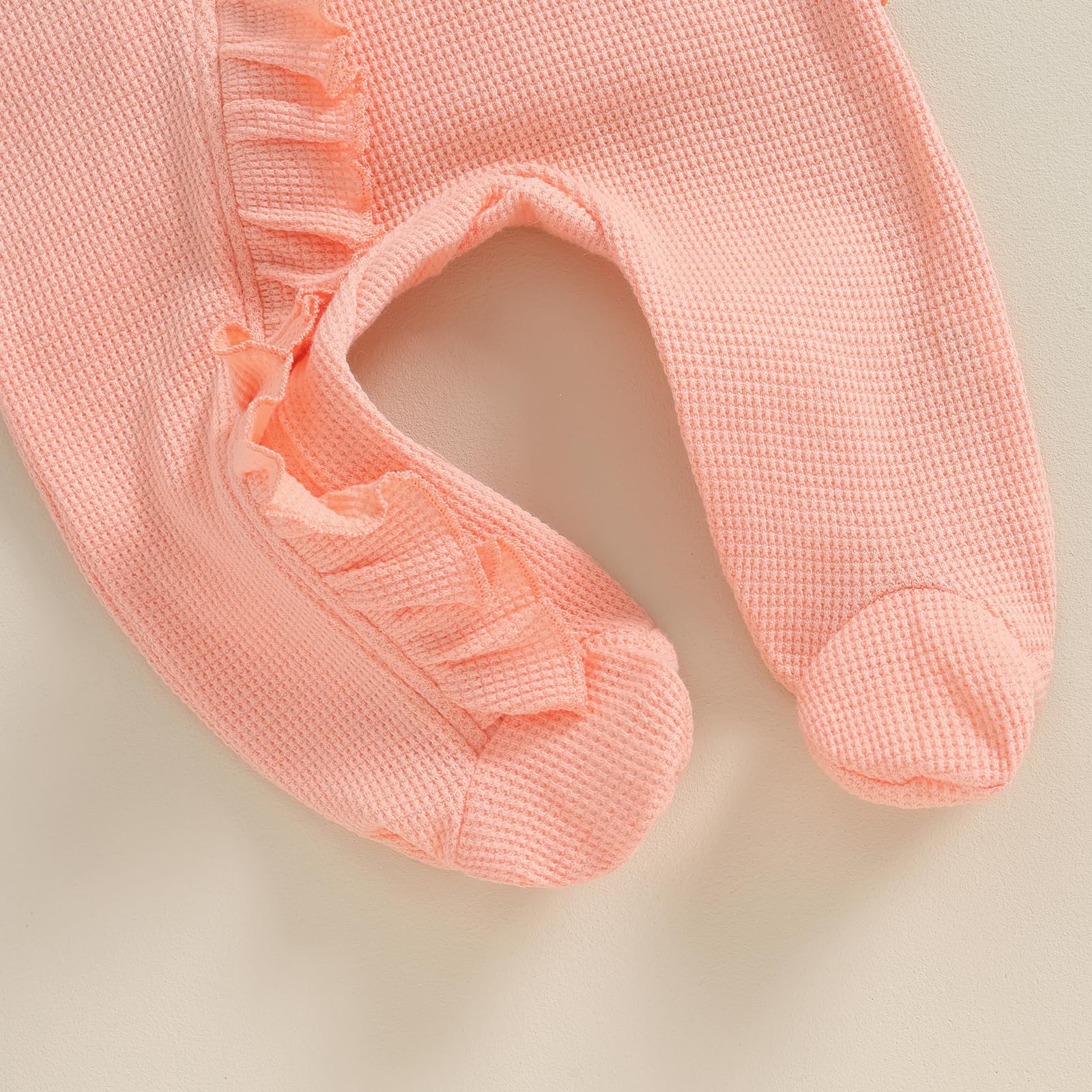 CIYCUIT Baby Girls Clothes Newborn Long Sleeve Zip Up Onesie Romper with Headband Fall Winter Outfits Orange 3-6 Months