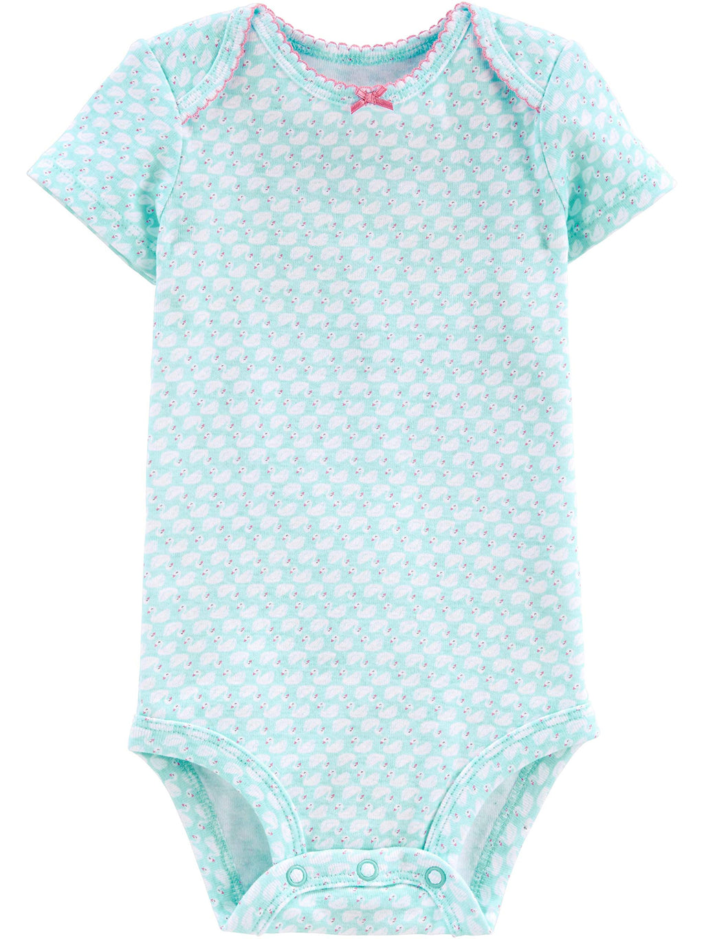 Simple Joys by Carter's Womens 6-Pack Short-Sleeve Bodysuit (Infant) Gray/Pink/Lime/Blue 6 Months (Infant) One Size