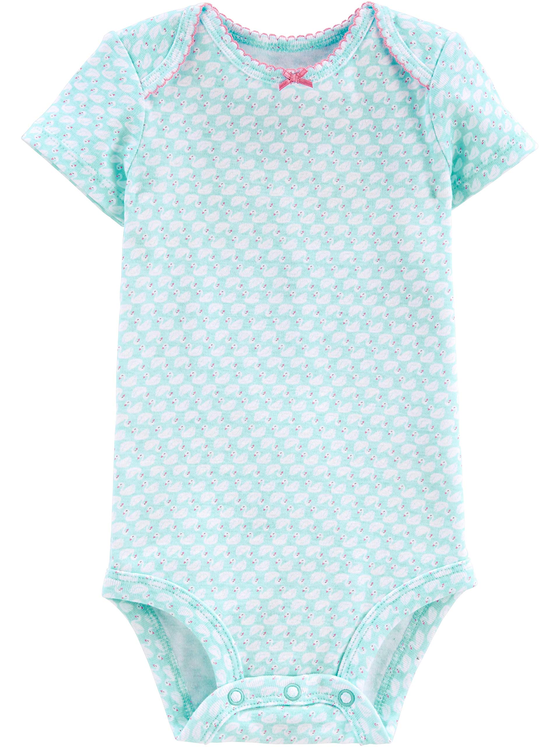 Simple Joys by Carter's Womens 6-Pack Short-Sleeve Bodysuit (Infant) Gray/Pink/Lime/Blue 6 Months (Infant) One Size