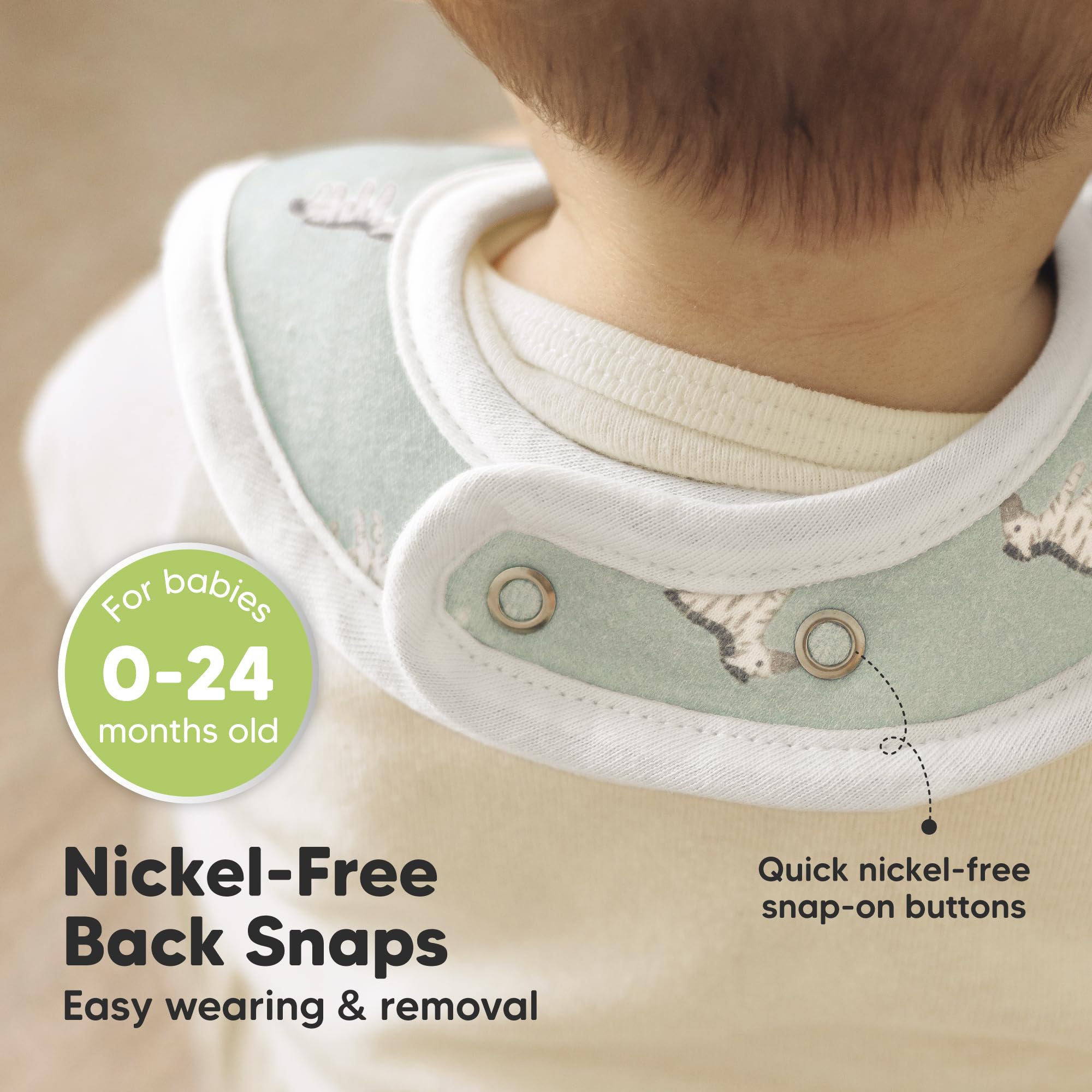 KeaBabies 8-Pack Organic Baby Bibs for Boys, Girls Drool Bibs (Wilderness)