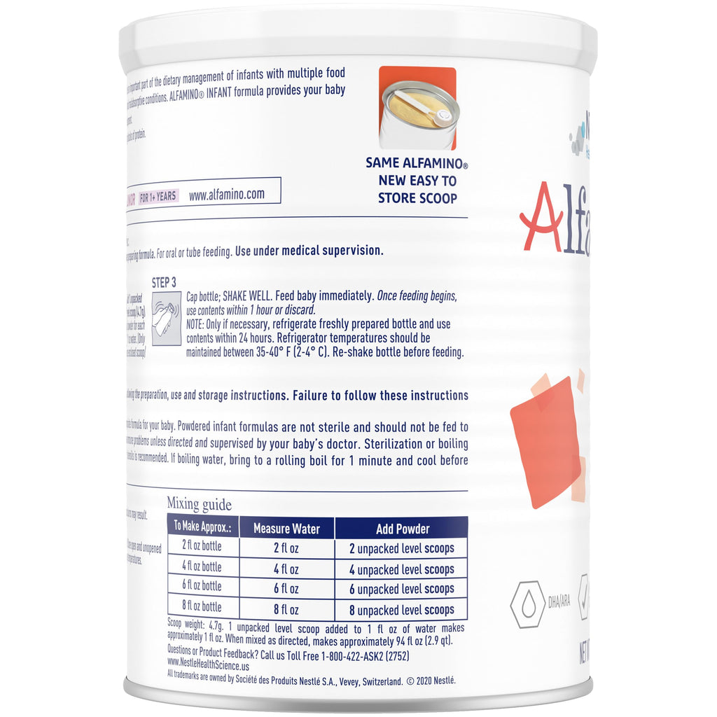 Alfamino Infant Formula, Amino Acid Based, with Iron, 14.1 oz