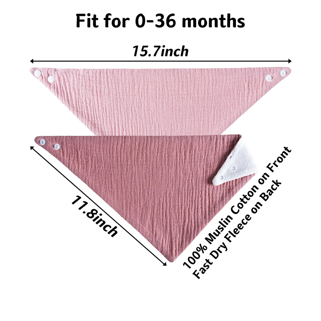 Kewlife gift Muslin Baby Bibs 6-Pack Baby Drool Bandana Bibs for Baby Girls Boys Infant Newborn Toddler Drooling and Teething