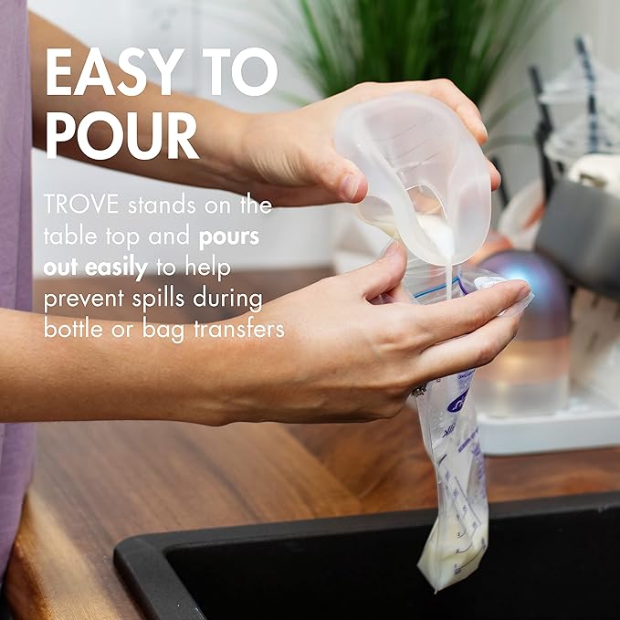 Boon Trove Silicone Manual Breast Pump - Passive Milk Collector - Hands Free Breast Pump for Nursing - Breastfeeding Essentials - 1 Count