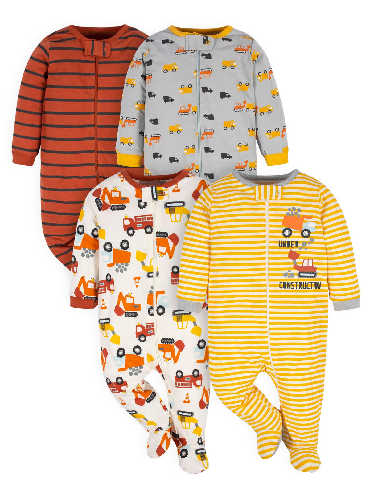 Gerber Baby Boys 4 Pack 'N Play Footie And Toddler Sleepers, Space, 6-9 Months US