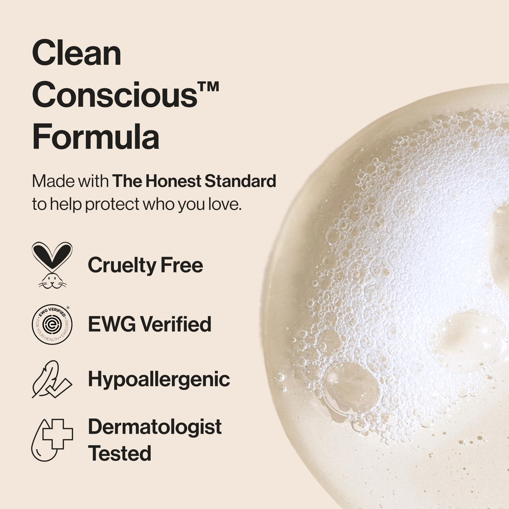 The Honest Company 2-in-1 Cleansing Shampoo Body Wash, Gentle for Baby, Naturally Derived, Tear-free, Hypoallergenic, Citrus Vanilla Refresh, 10 fl oz