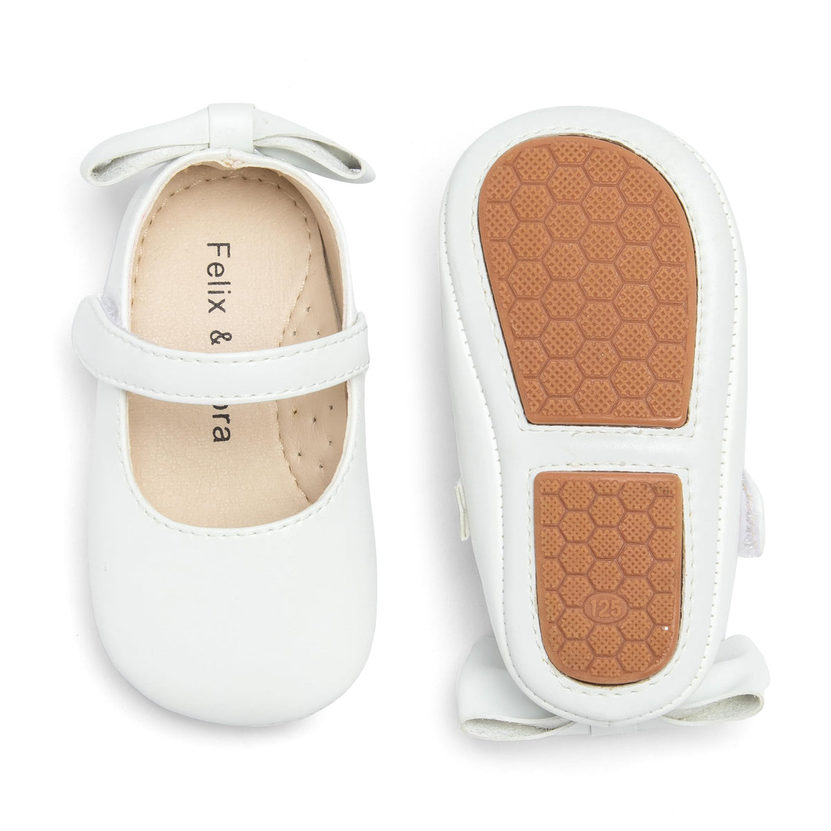 Felix & Flora Soft Sole Leather Gold Baby Shoes - Infant Baby Walking Shoes Moccasinss Rubber Sole Crib Shoes(Gold,2-2.5 Years)
